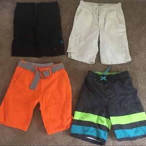 Bundle of Boys shorts 8 cargo swim shorts medium M